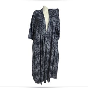Blue Sky Black/Grey Patterned Duster. Bamboo/Organic Cotton.